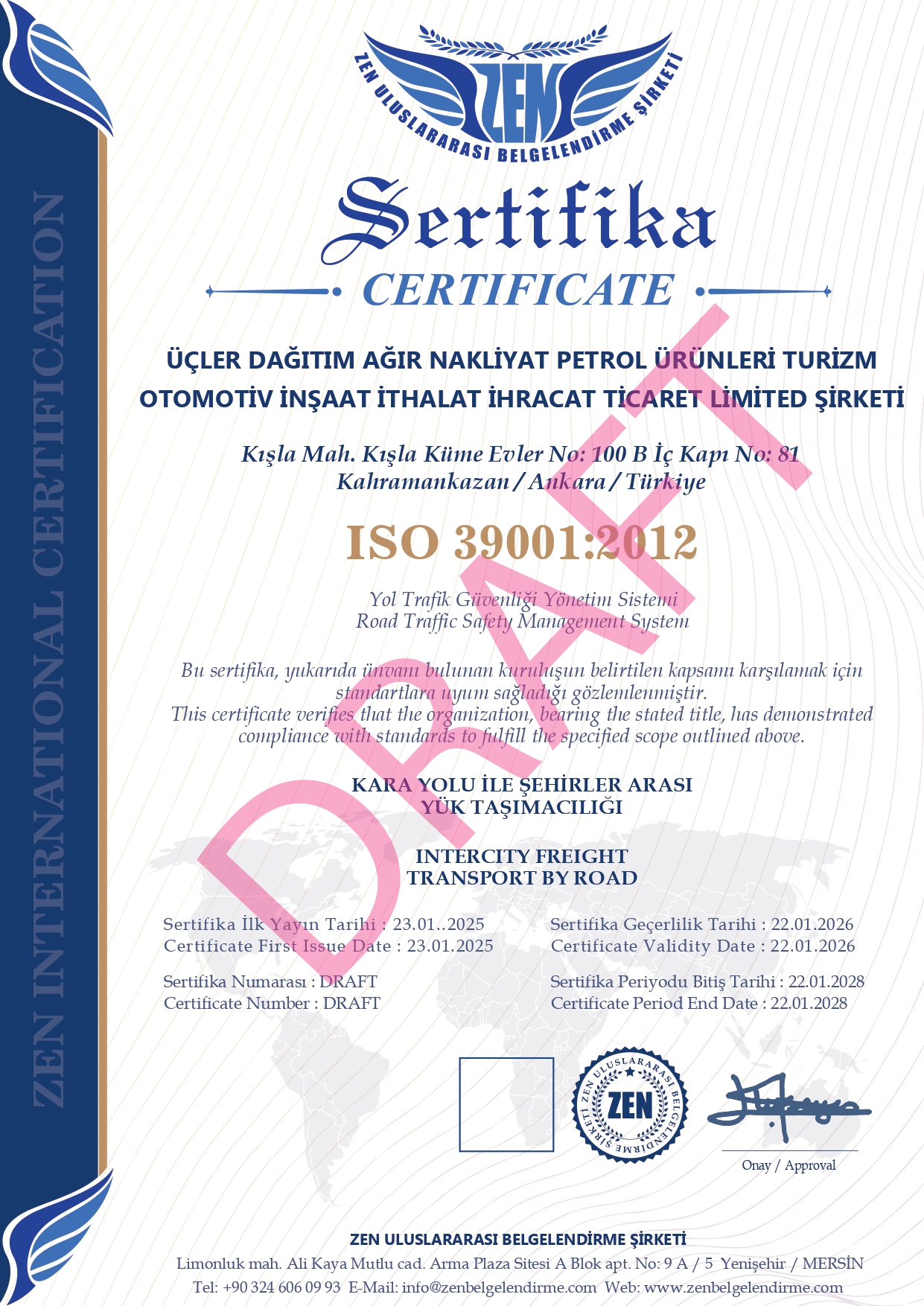 Belgelerimiz - Üçler Ağır Nakliyat